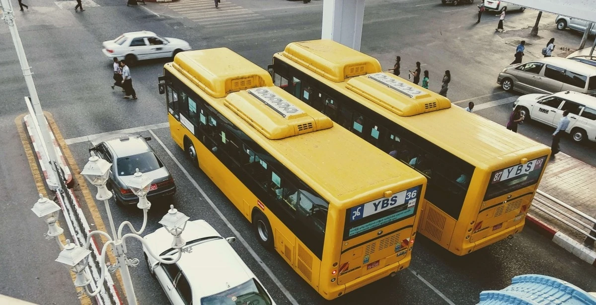 Bus in Yangon