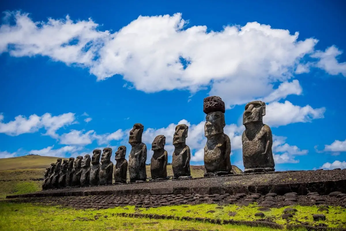 Famous Landmarks around the world - Easter Island statues