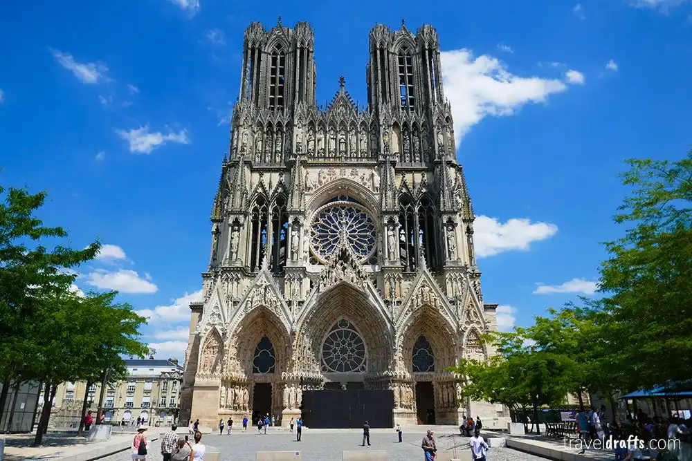 Reims Cathedral - famous landmark in France