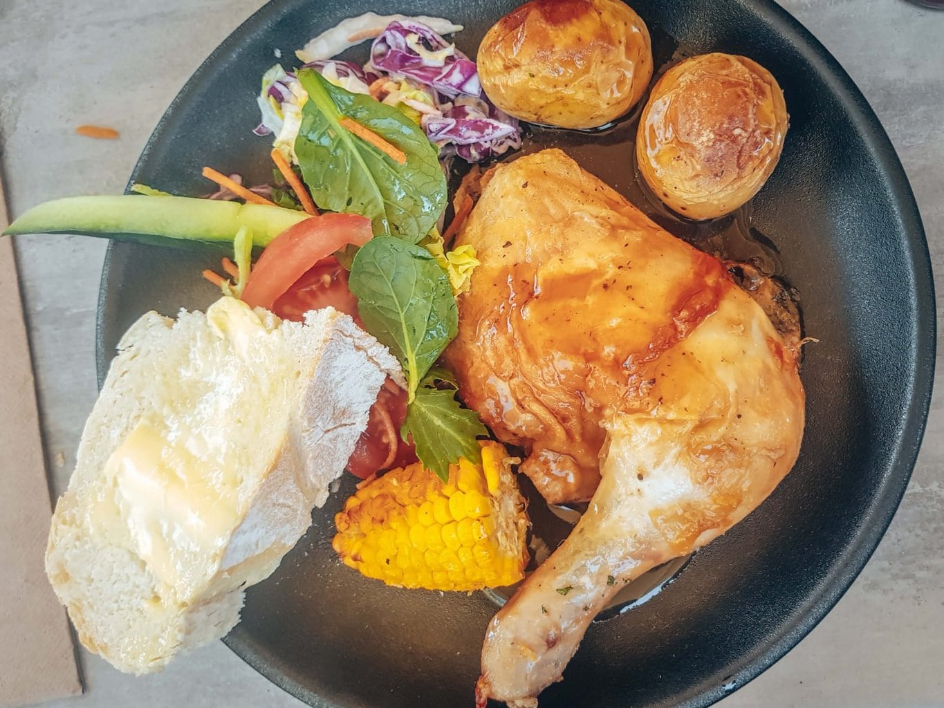 Roast Chicken lunch at Habitat Noosa