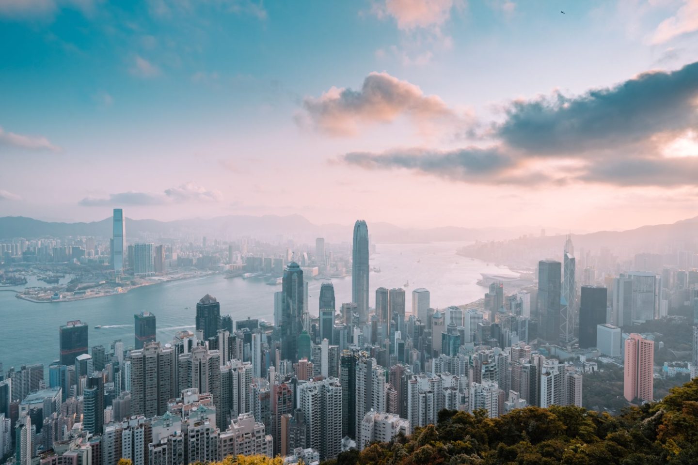 Hong Kong city skyline