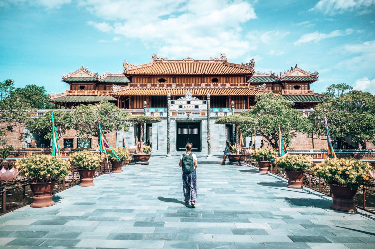 Picture of girl in Imperial City, Hue, Vietnam