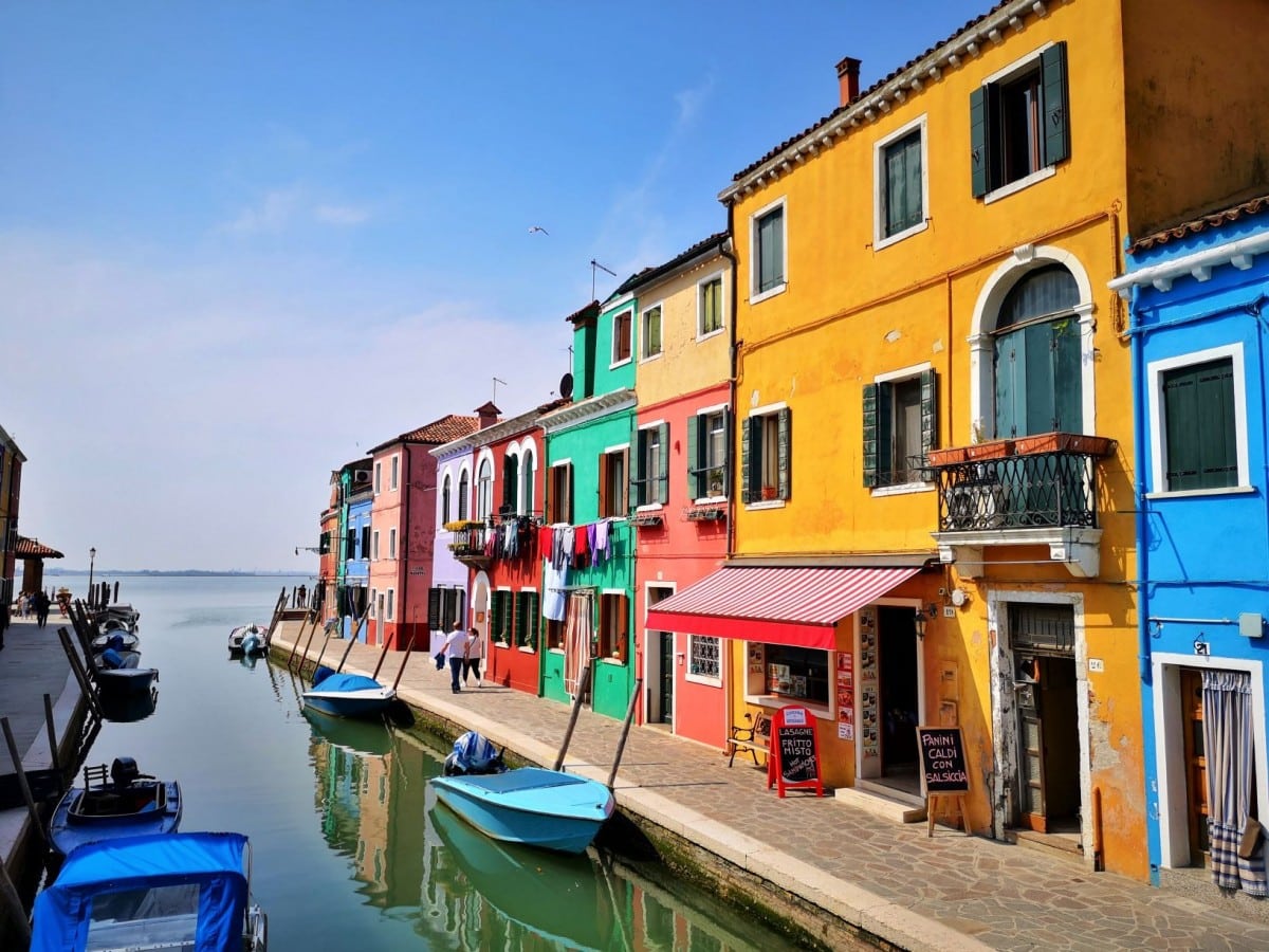 Colourful Houses in Burano welcome the Fishermen Home