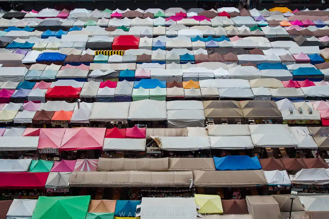 Landmarks in Thailand - Rod Fai market Bangkok