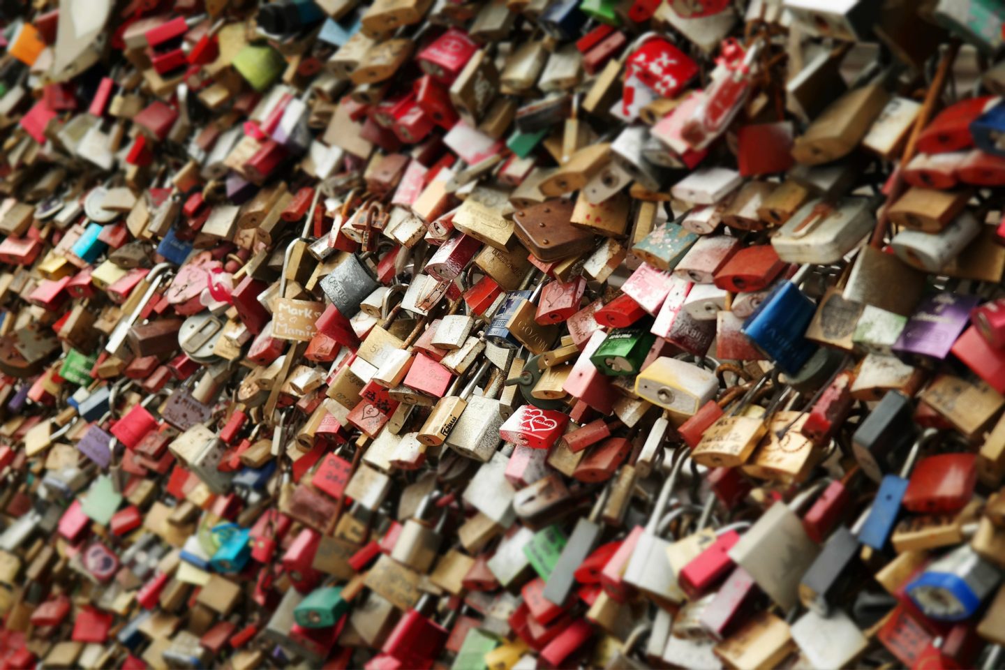 love locks on the Hohenzollern bridge