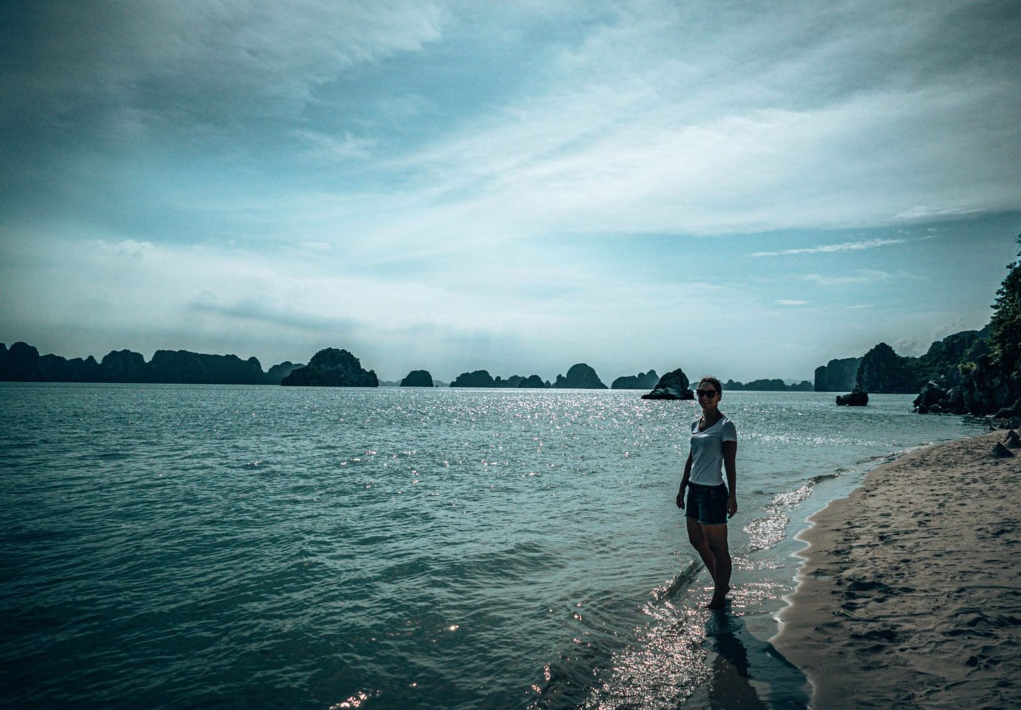 Bai Tu Long Bay tour checking out one of the beaches