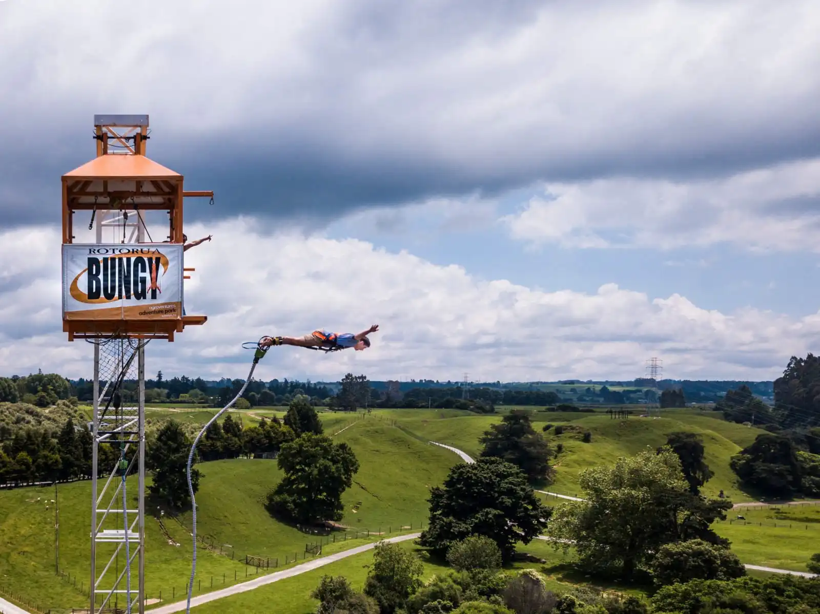 Bungy jump at Velocity Valley Rotorua