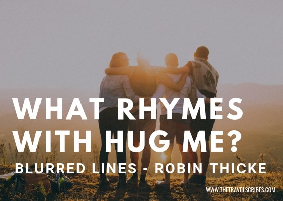 Cute captions for pictures of yourself - Graphic for What Rhymes with Hug