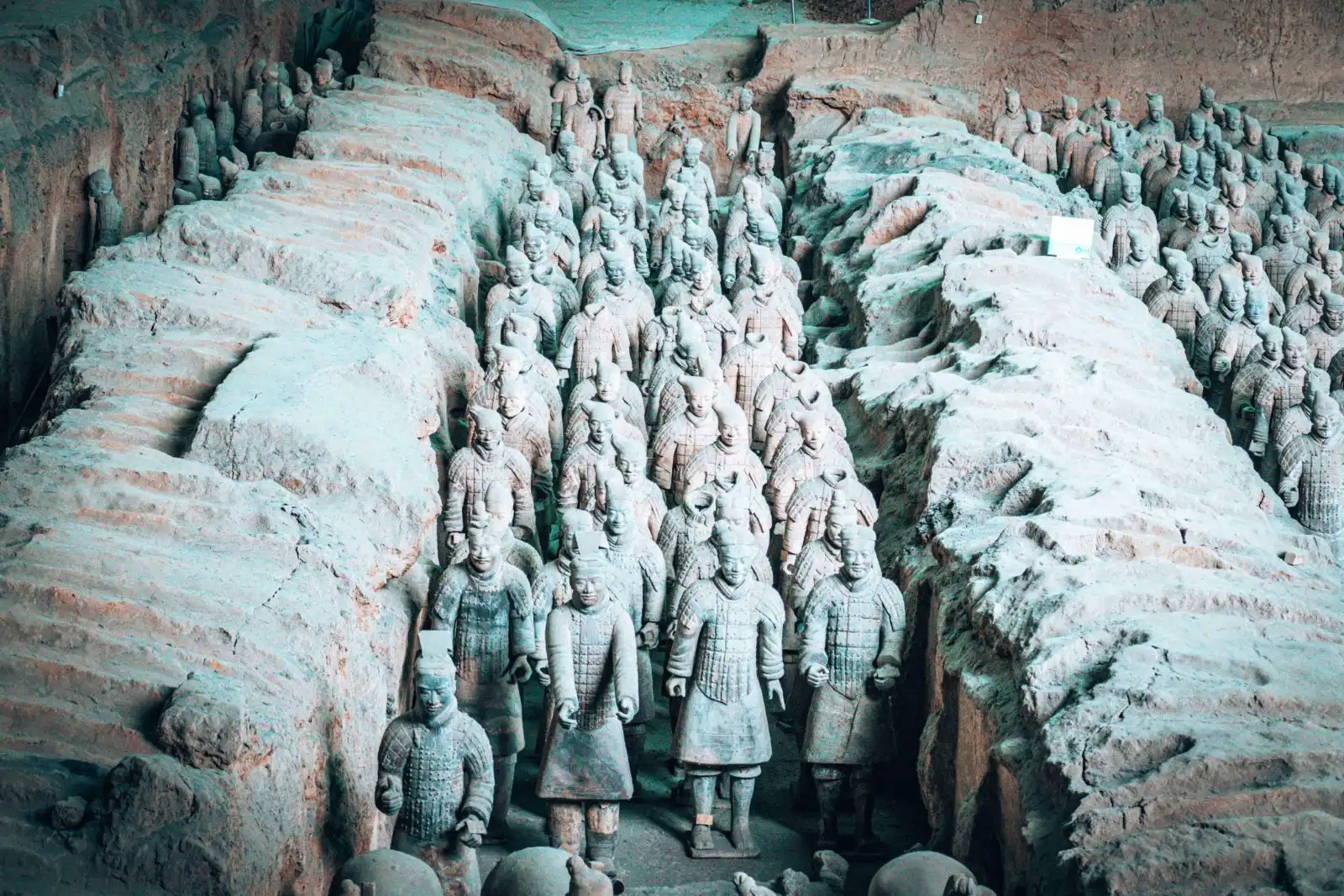 Image close-up of the Terracotta Warriors in Xian China