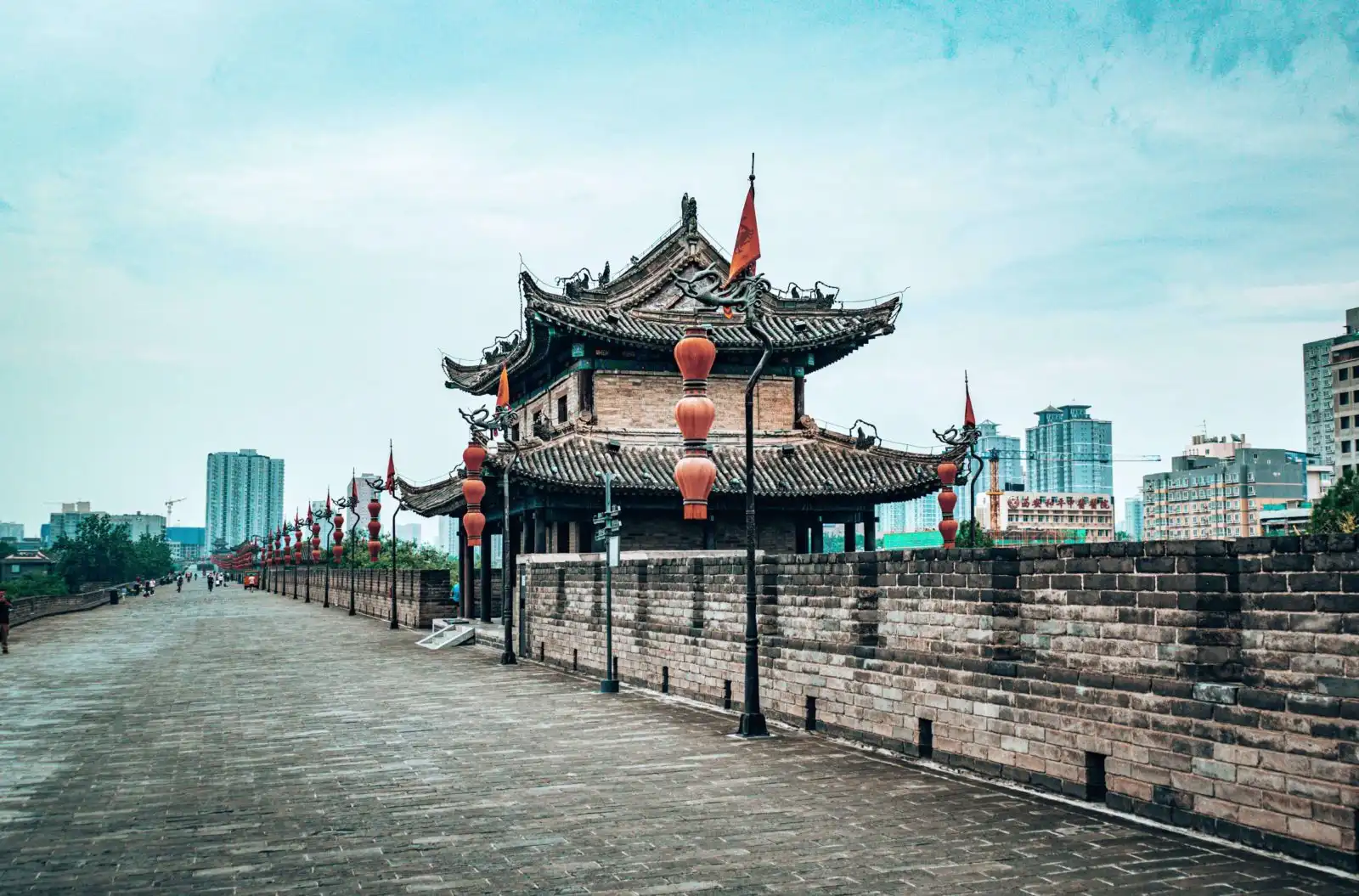 Image of Xian city walls, China